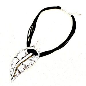 Victoria Leland Designs Silver Leaf Pendant Necklace